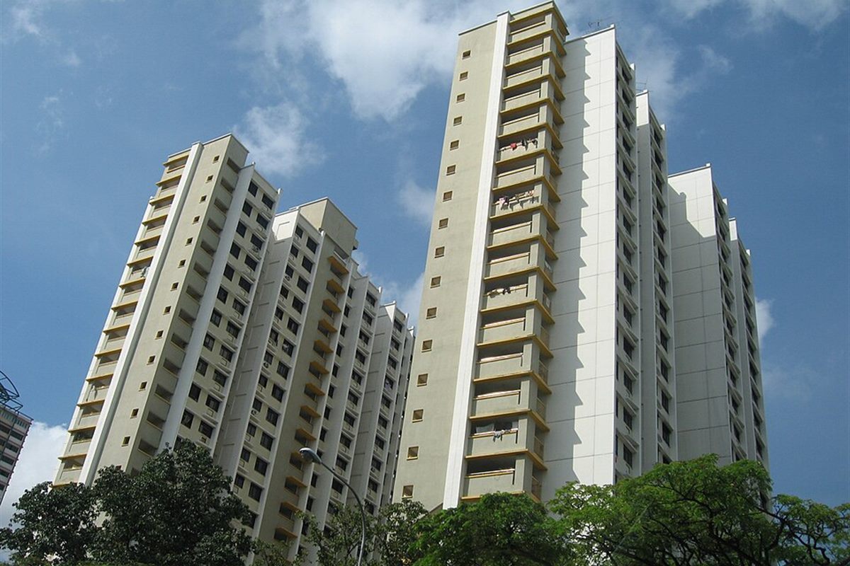 Singapore residential condo drop-off scene for JB private car